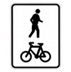 shared bike path sign