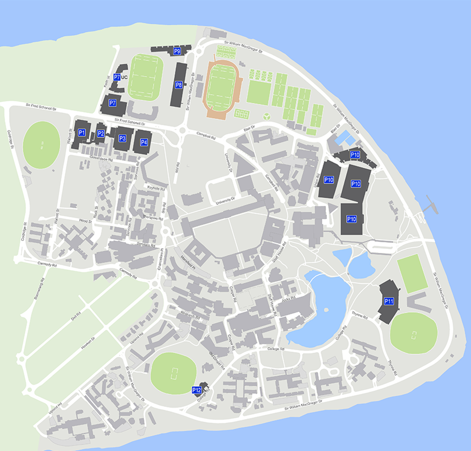 uq map st lucia Live Feed Of St Lucia Parking Space Availability Campuses uq map st lucia