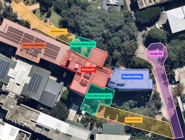 A aerial view of buildingsDescription automatically generated